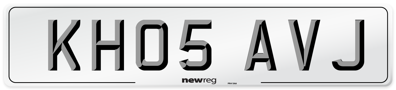 KH05 AVJ Number Plate from New Reg